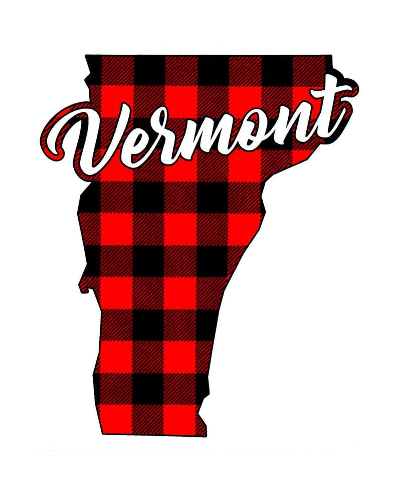 Vermont - Plaid State Sticker - Shelburne Country Store