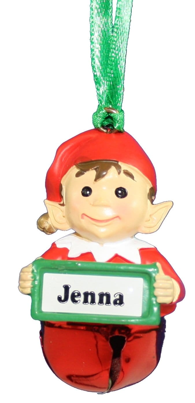 Elf Bell Ornament with Name - - Shelburne Country Store