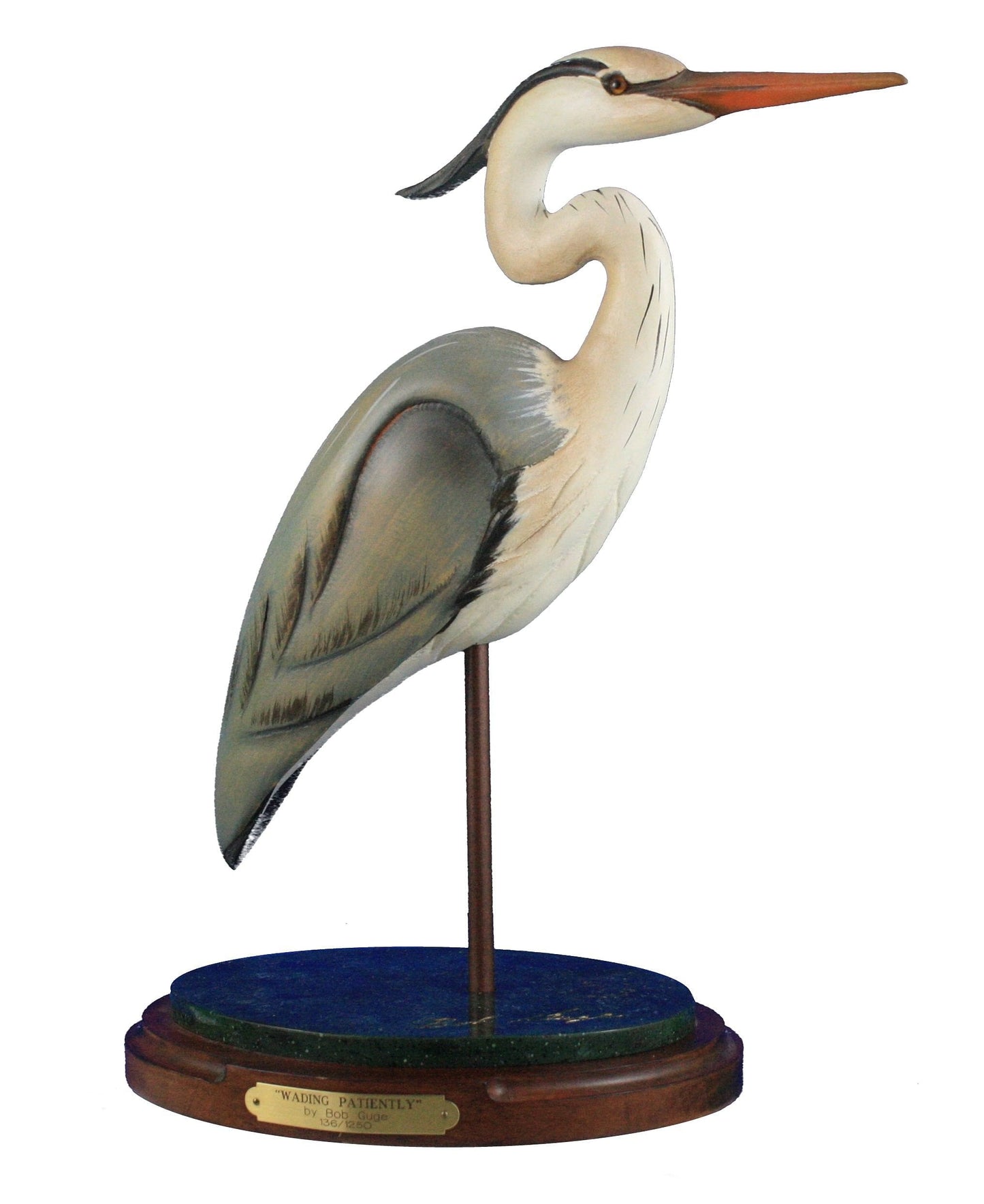 Wading Patiently by Bob Guge - Blue Heron Figurine - Shelburne Country Store