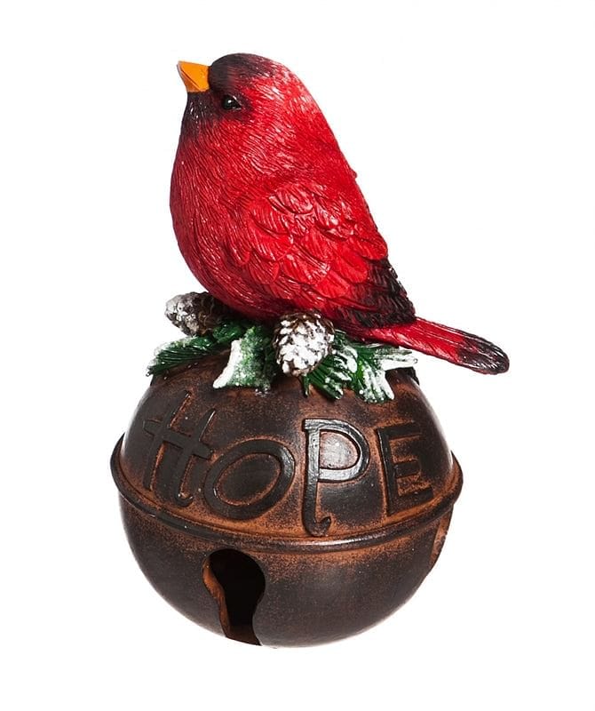 Polystone Cardinal on Bell Decor - Shelburne Country Store