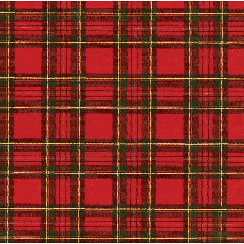 Caspari Royal Plaid Foil Continuous Gift Wrapping Paper Roll, 8-Feet - Shelburne Country Store