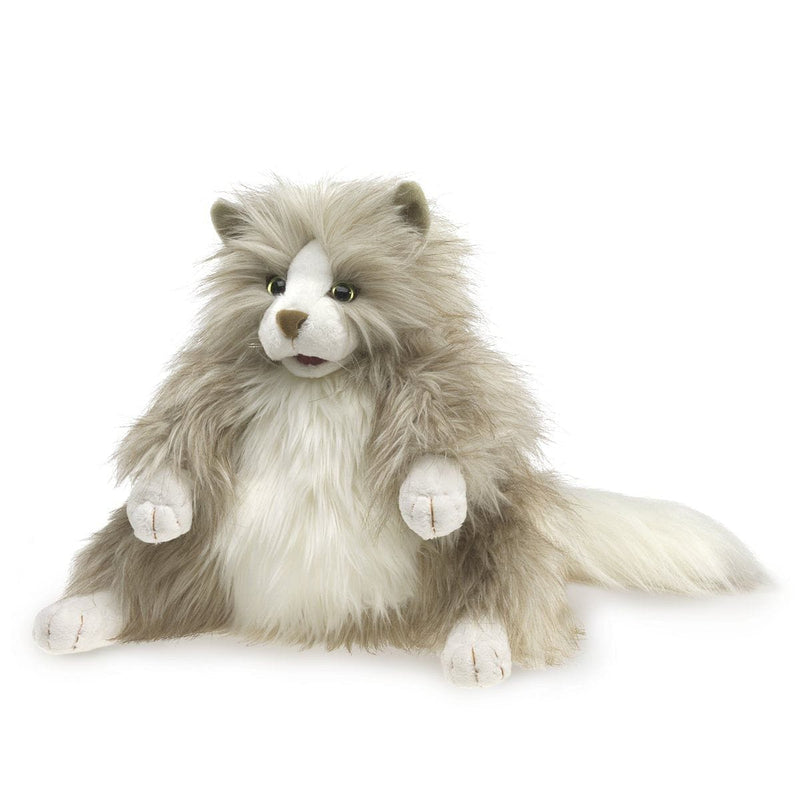 Folkmanis Fluffy Cat Hand Puppet - Shelburne Country Store