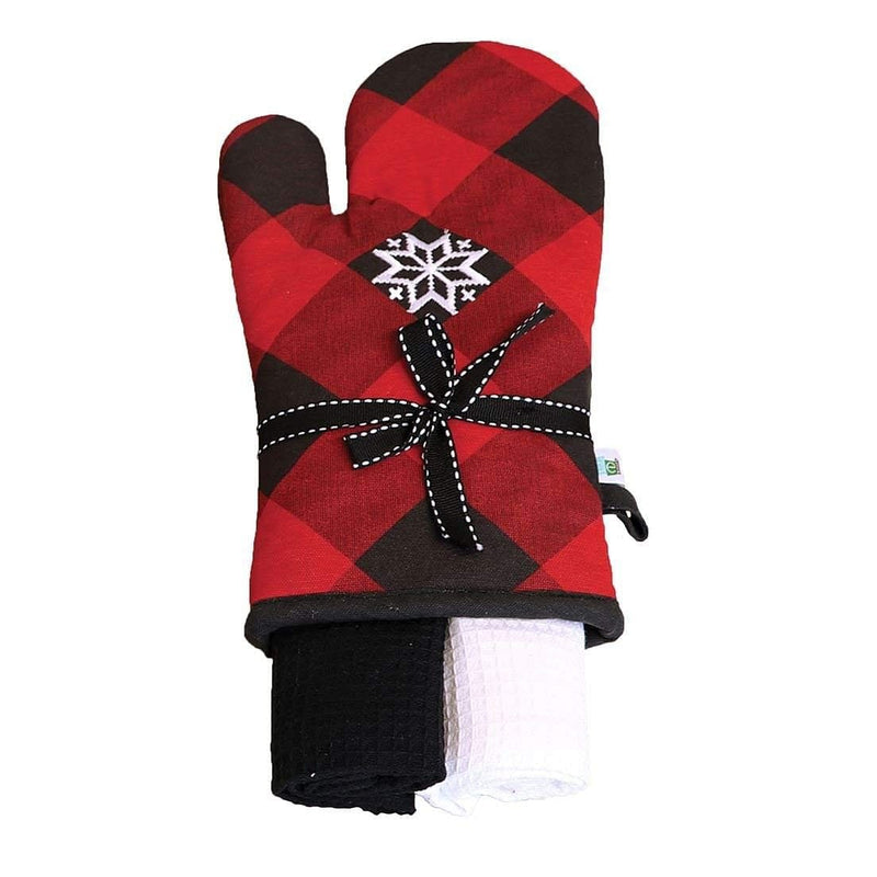 Red Buffalo Plaid Oven Mitt With Towel - Shelburne Country Store