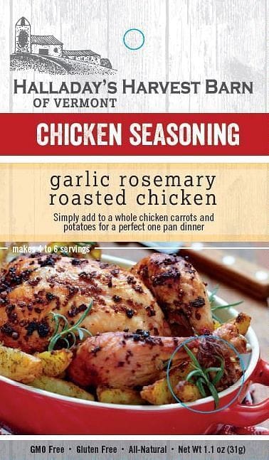 Halladays Garlic Rosemary Roasted Chicken Seasoning - Shelburne Country Store