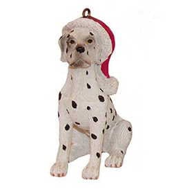 Dog in a Santa Hat Ornament - Dalmation - Shelburne Country Store