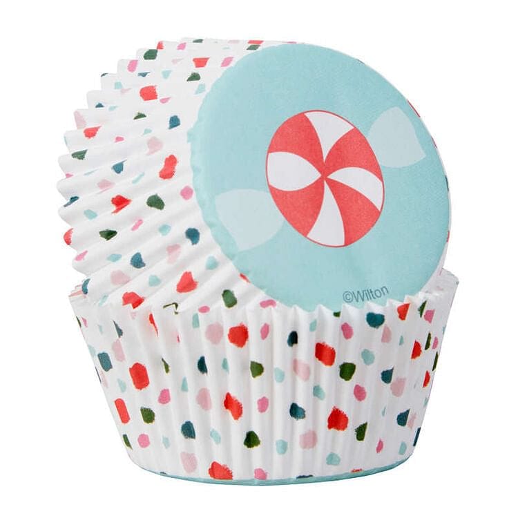 Winter Candy Swirl Cupcake Liners - 75 Count - Shelburne Country Store