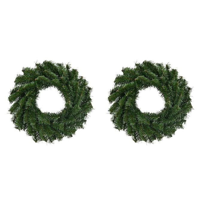 Holiday Living 2-Pack 12-in or Outdoor Green Fir Artificial Christmas Wreath - Shelburne Country Store