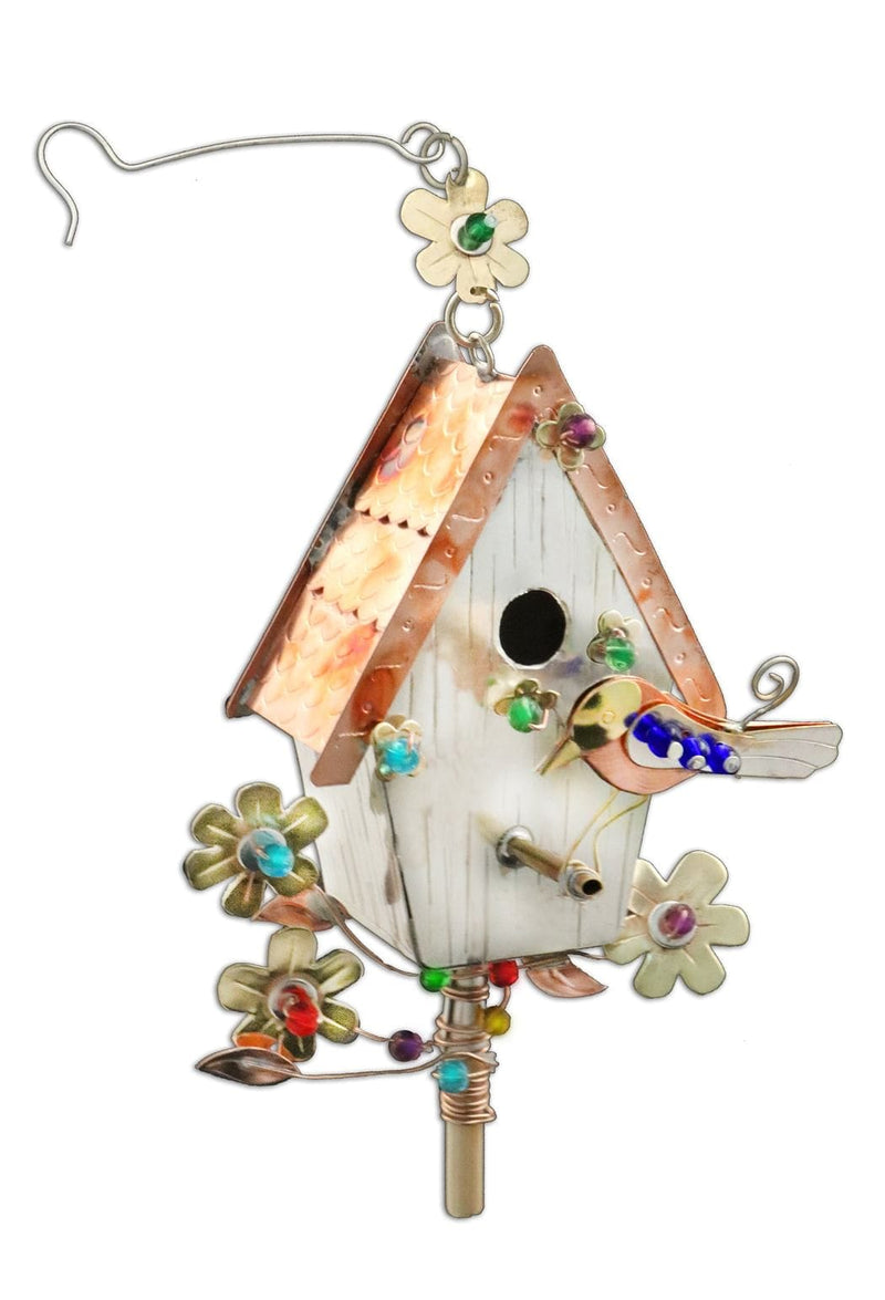 Bluebird Birdhouse Metal Ornament - Shelburne Country Store