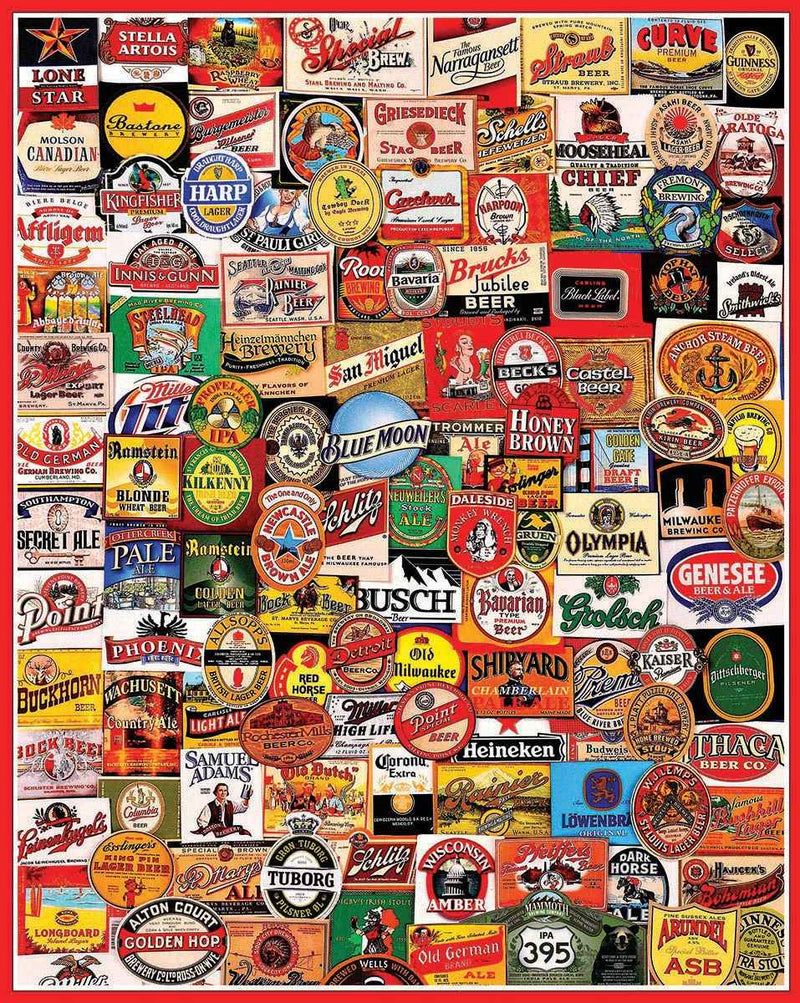Alcohol Assortment - 1000 Piece Puzzle 4 Pack - Shelburne Country Store