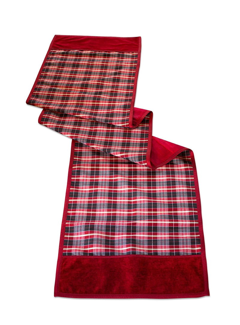 72 Inch Polyester Plaid Table Runner - Shelburne Country Store