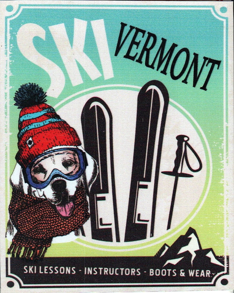 Ski Vermont Lessons Instructions Boots and Wear Magnet - Shelburne Country Store