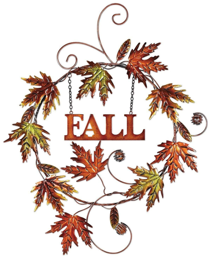 Fall Leaves Wreath Hanging Sign - Shelburne Country Store
