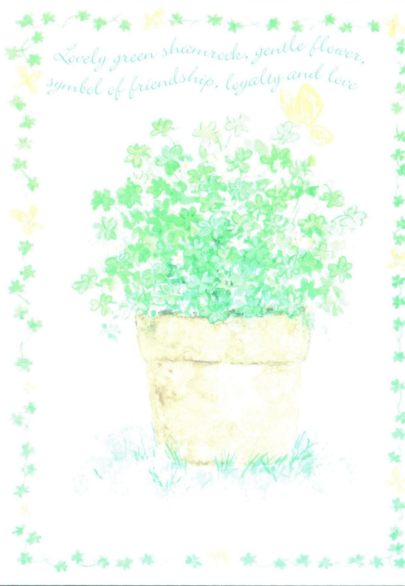 St. Patrick's Day Card - Lovely Green Shamrock - Shelburne Country Store