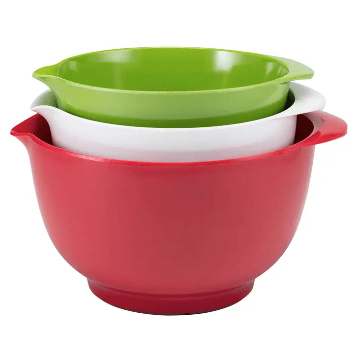 Mixing Bowls - 3pc Set Red/White/Green - Shelburne Country Store
