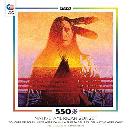 Ceaco Native American Sunset - Two Feathers Puzzle (550 Piece) - Shelburne Country Store