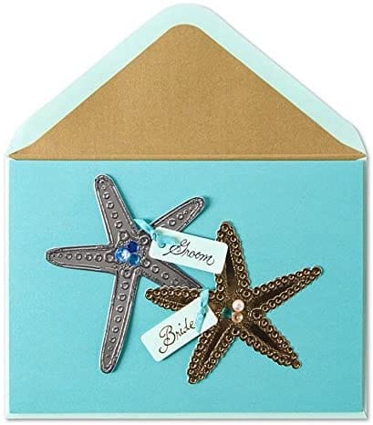 Bride & Groom Starfish - Wedding Card - Shelburne Country Store