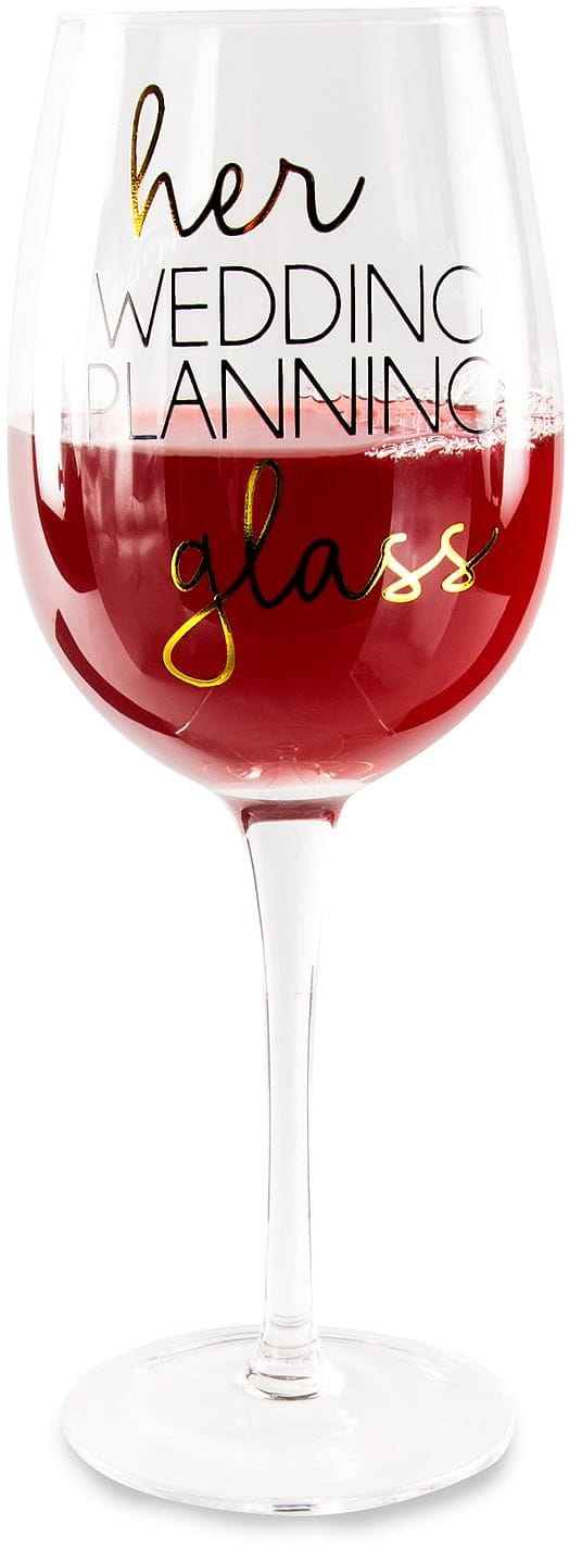 Her Wedding Planning - 16 oz. Crystal Wine Glass - Shelburne Country Store