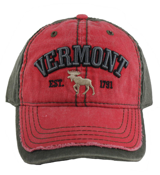 Vermont EST 1791 Moose Icon Hat - Red - Shelburne Country Store