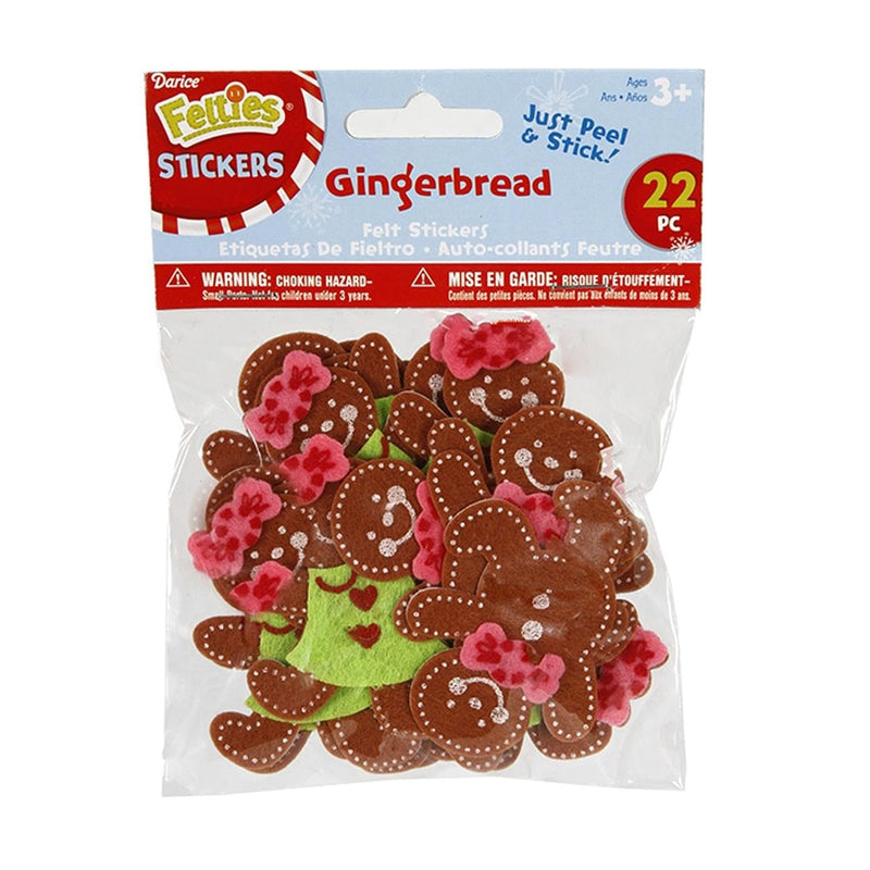 Felties Layered Gingerbread Stickers - 22 Pieces - Shelburne Country Store