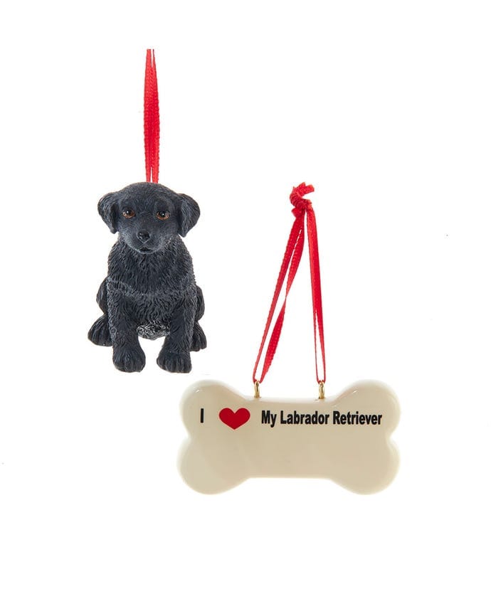 I love My Black Labrador Retriever With Dog Bone Ornaments - Shelburne Country Store