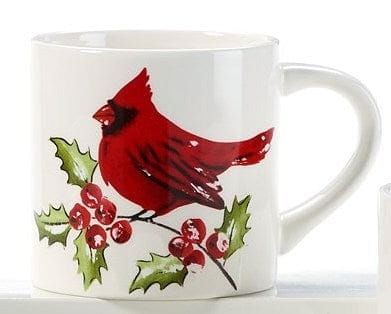 Winter Ceramic Mug - Cardinal & Holly - Shelburne Country Store