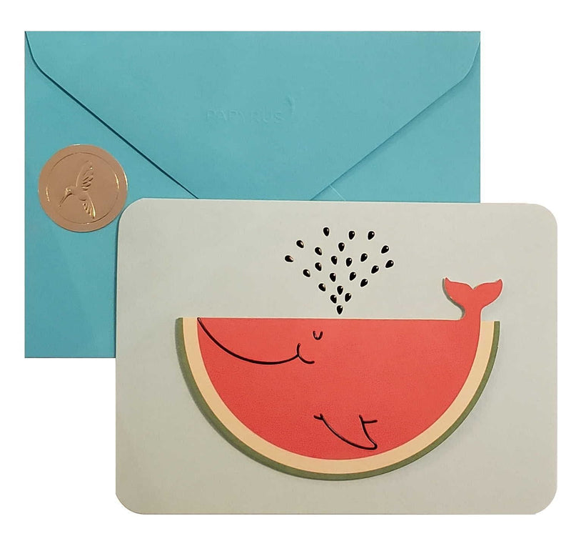 Watermelon Whale - Blank Card - Shelburne Country Store