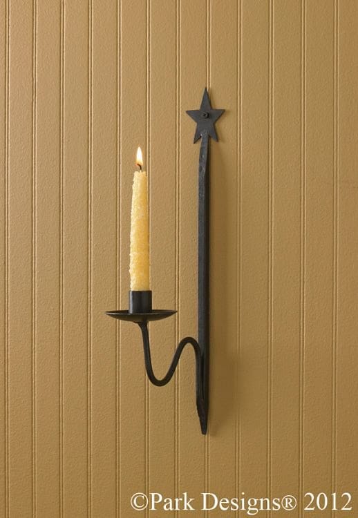 Single Star Iron Sconce Candle Holder - Shelburne Country Store