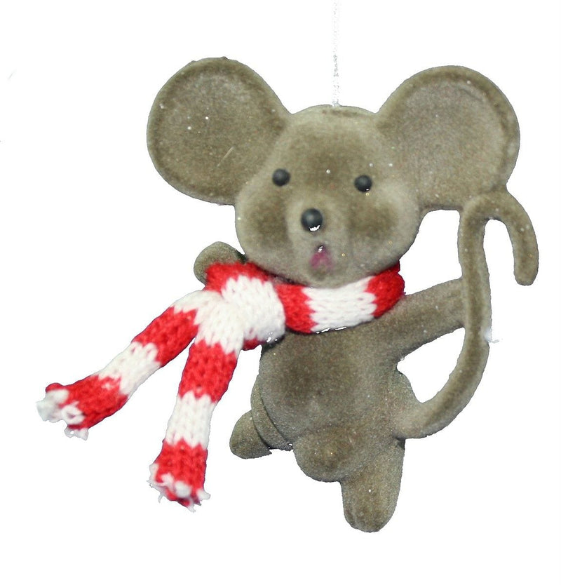 Flock Mouse W/ Scarf - Shelburne Country Store