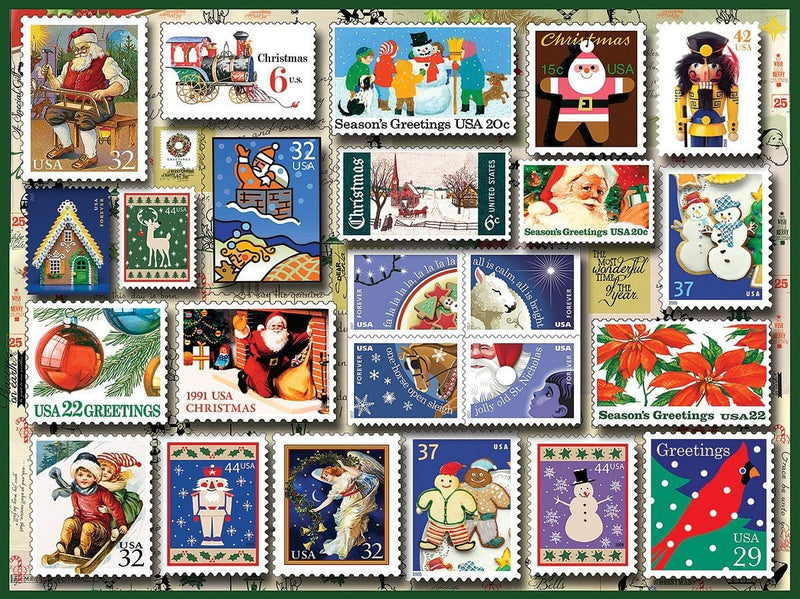 Holiday Stamps - 550 Piece Jigsaw Puzzle - Shelburne Country Store