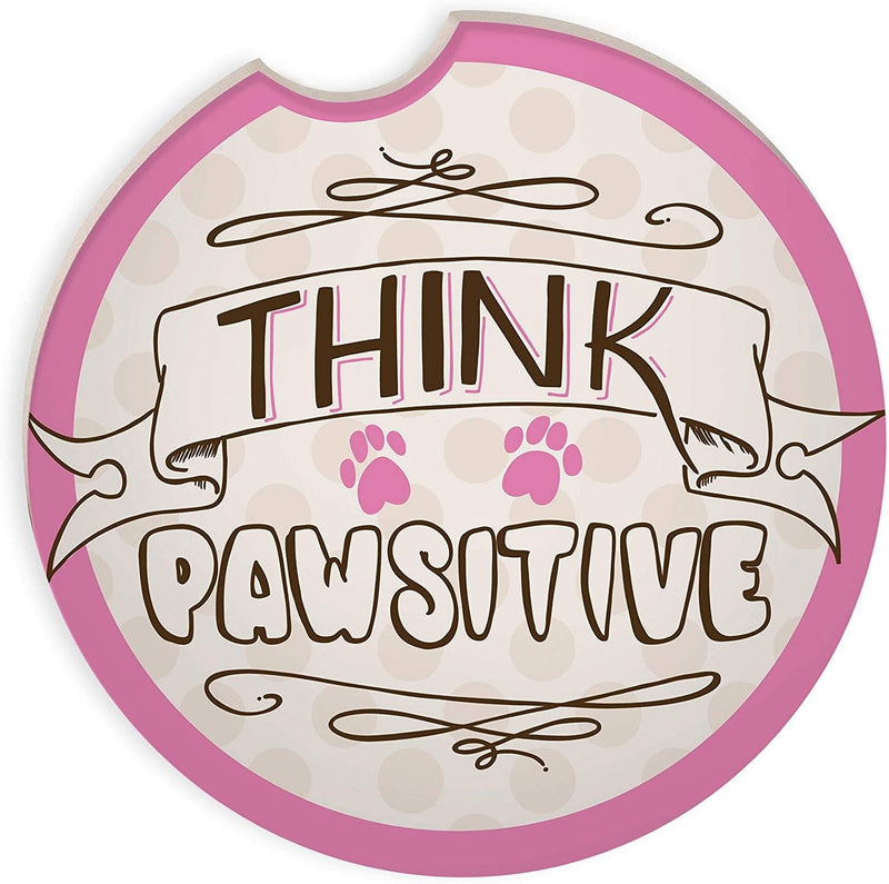 Think Pawsitive Car Coaster - Shelburne Country Store