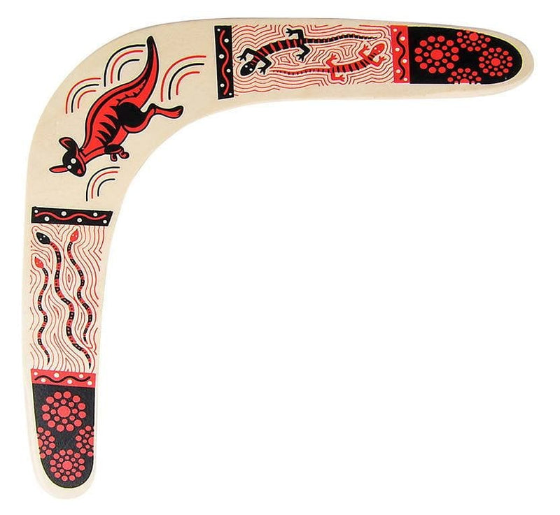 13 inch Wooden Boomerang - Red - Shelburne Country Store