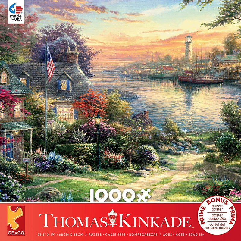 Thomas Kinkade  - The New England Harbor  1000 piece Puzzle - Shelburne Country Store