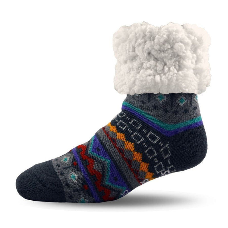 Extra Fuzzy Slipper Socks - Nordic - Grey - Shelburne Country Store