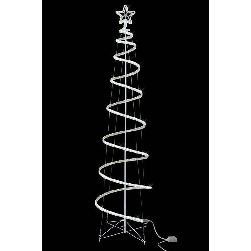 84 Inch White LED Spiral Tree - Shelburne Country Store