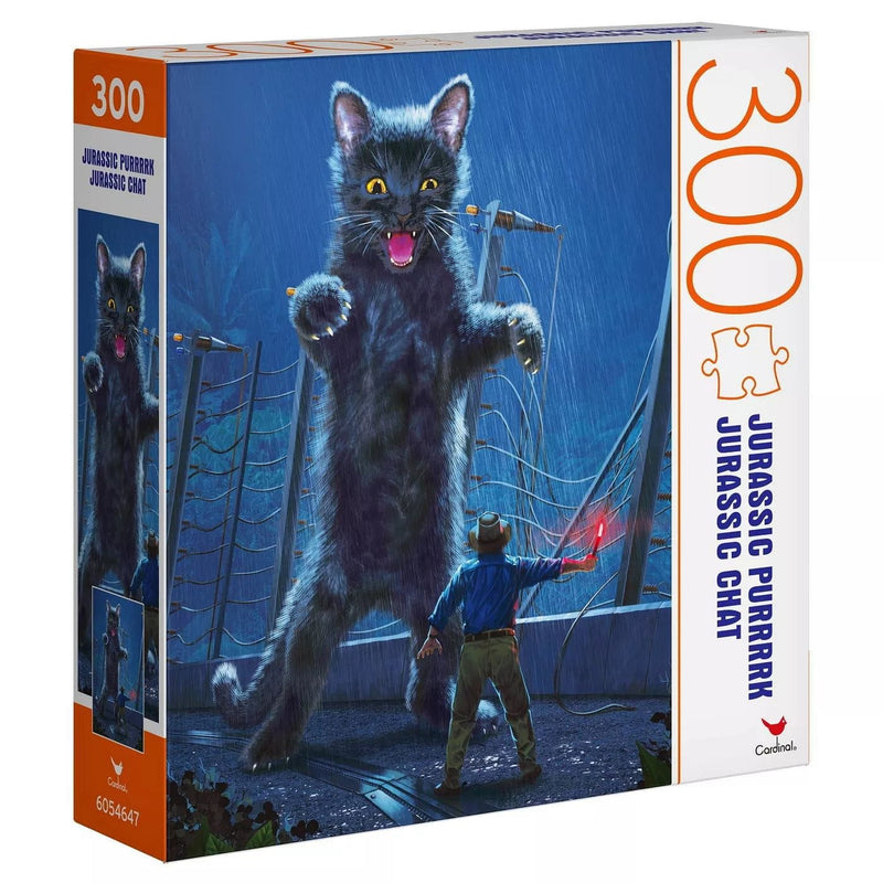Pop Culture Cat 300-Piece Jigsaw Puzzle - Jurassic Purrrrk - Shelburne Country Store