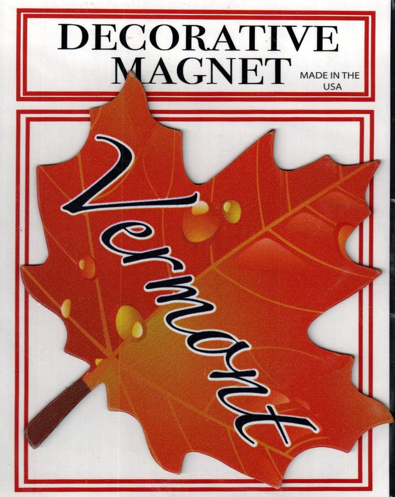 Vermont Orange Maple Leaf Magnet - Shelburne Country Store