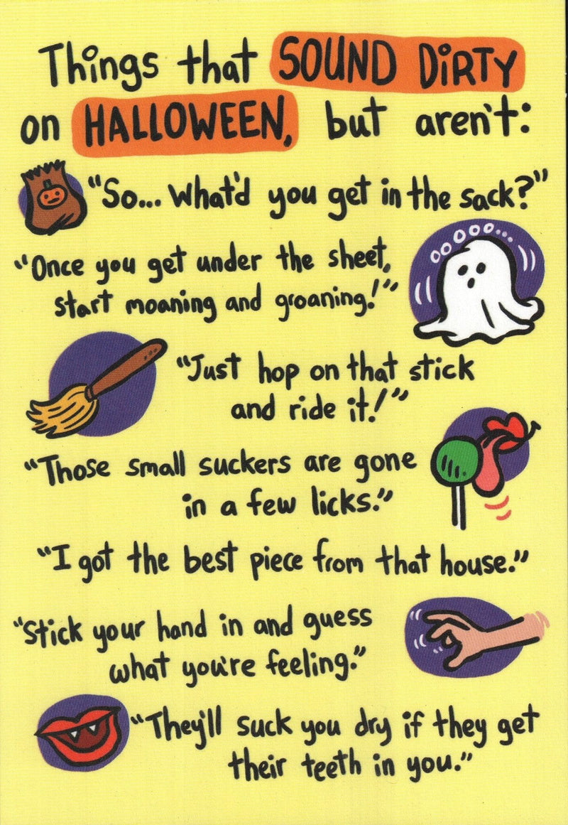 Things that sound dirty on Halloween card - Shelburne Country Store