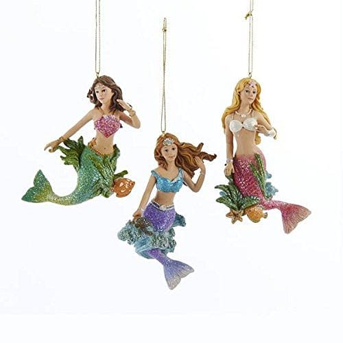 Resin Mermaid Ornament - Green Tail - Shelburne Country Store