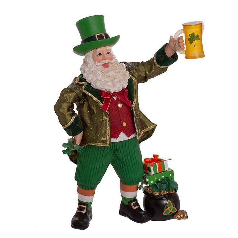Fabriché Musical Irish Santa Holding A Beer Mug - Shelburne Country Store