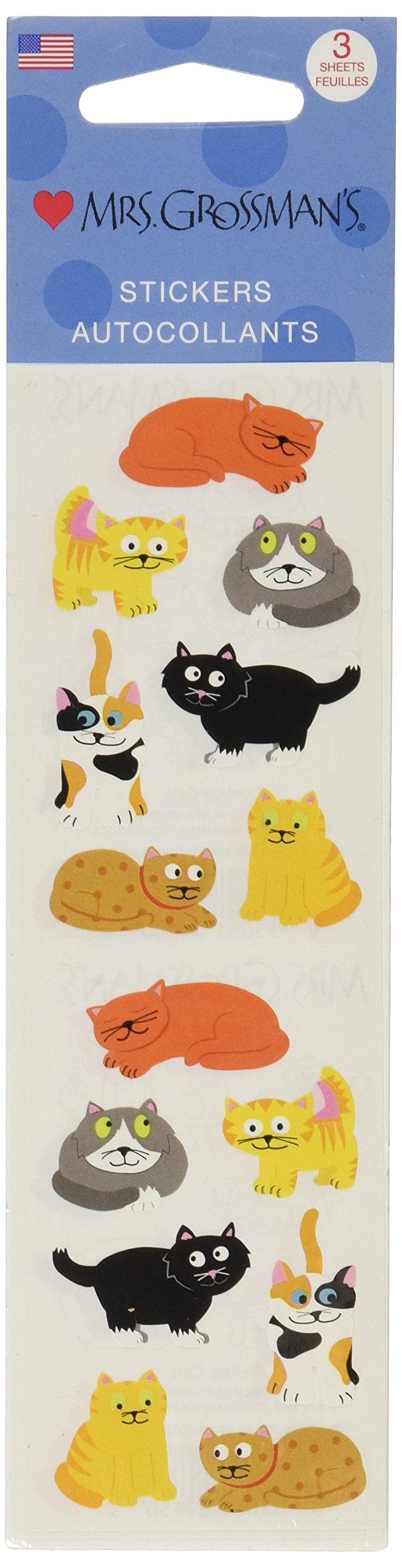 Mrs Grossman's Stickers - Chubby Cats - Shelburne Country Store