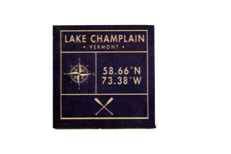 Lake Champlain Longitude Lattitude Magnet - Shelburne Country Store