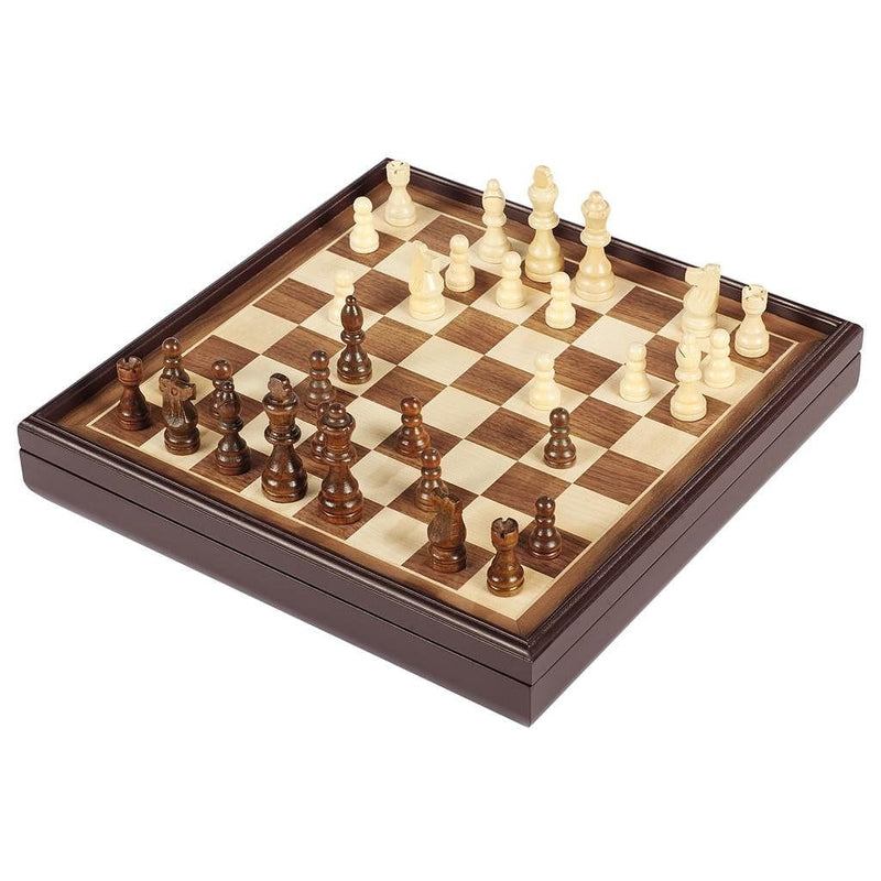 Deluxe Folding Wood Chess and Checkers Set - Shelburne Country Store