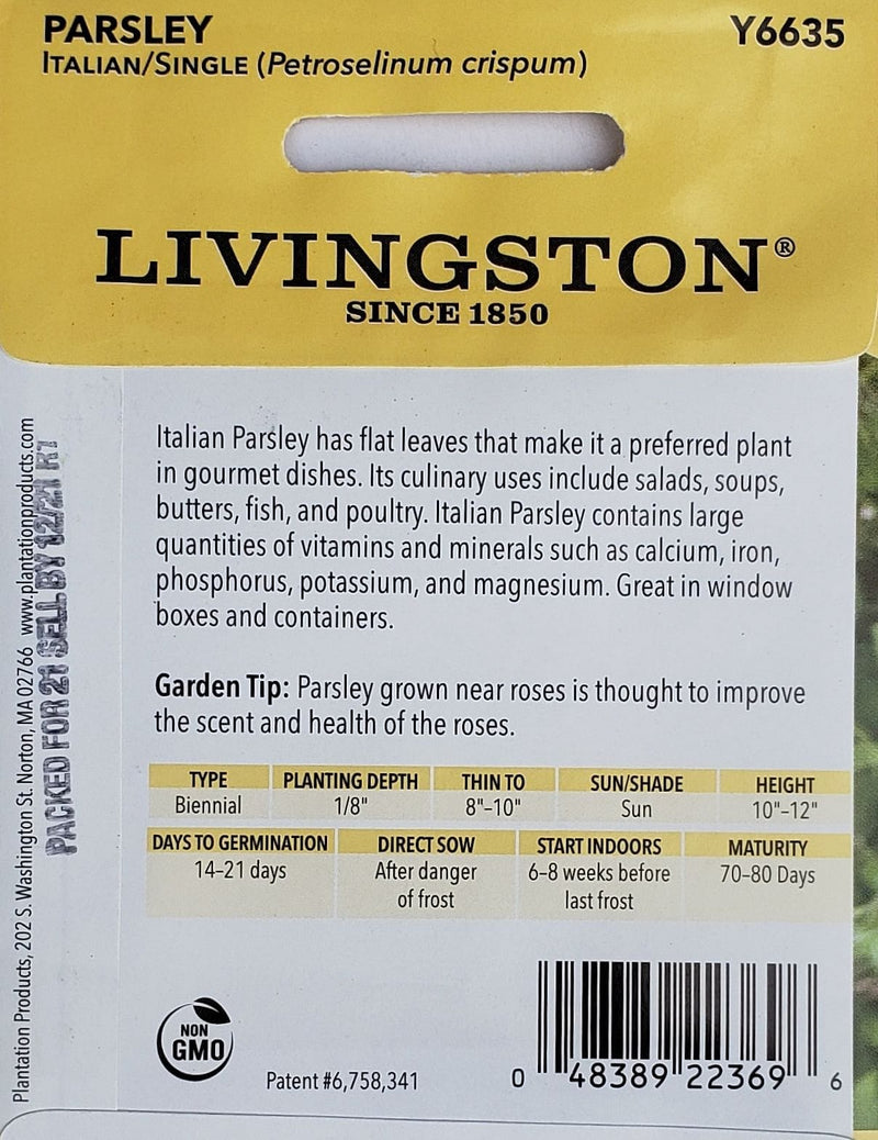 Seed Packet - Parsley - Italian/ Single - Shelburne Country Store