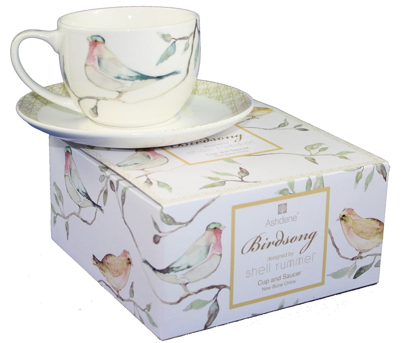 Bird Song Tea Cup And Saucer - Shelburne Country Store