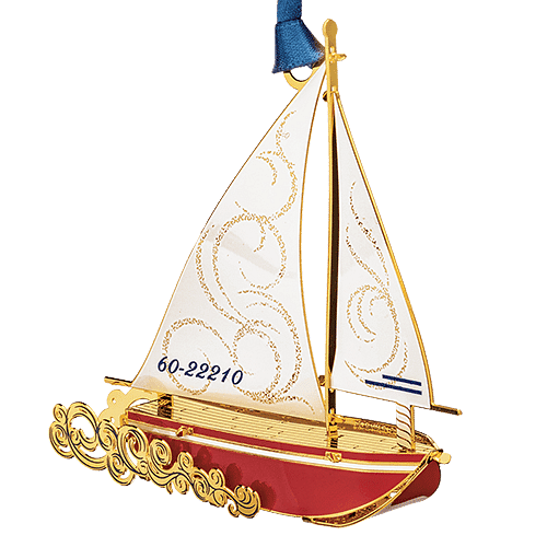 Sloop 3D Ornament - Shelburne Country Store
