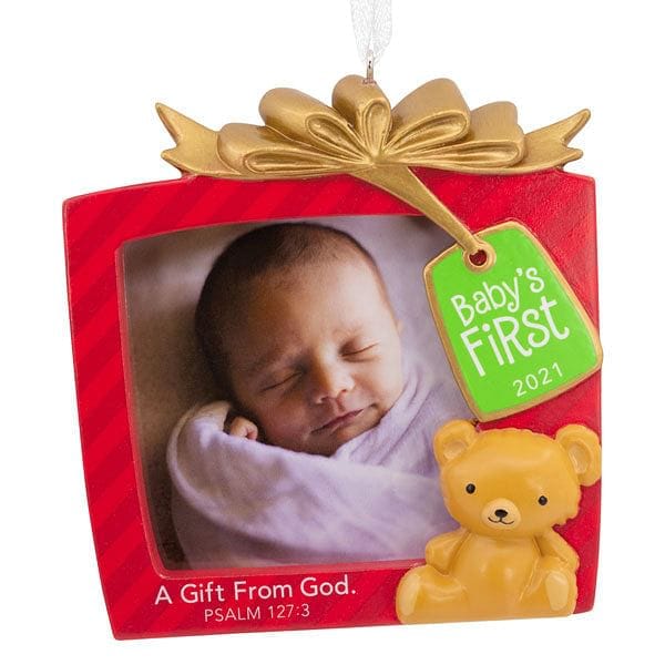 DaySpring Photo Holder Baby’s First Christmas Dated Ornament - Shelburne Country Store