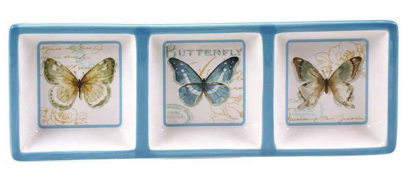 Green House Butterfly 3 Section Relish Tray - Shelburne Country Store