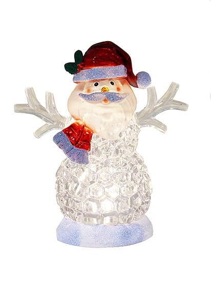 Battery-Operated Warm White LED Snowman - - Shelburne Country Store