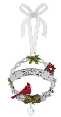 Christmas Cardinal Ornament - Merry Christmas Grandma - Shelburne Country Store