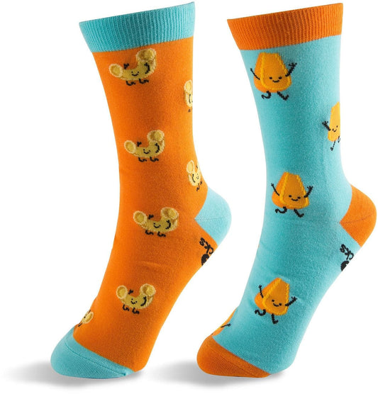 Mac and Cheese Mismatched Socks - - Shelburne Country Store